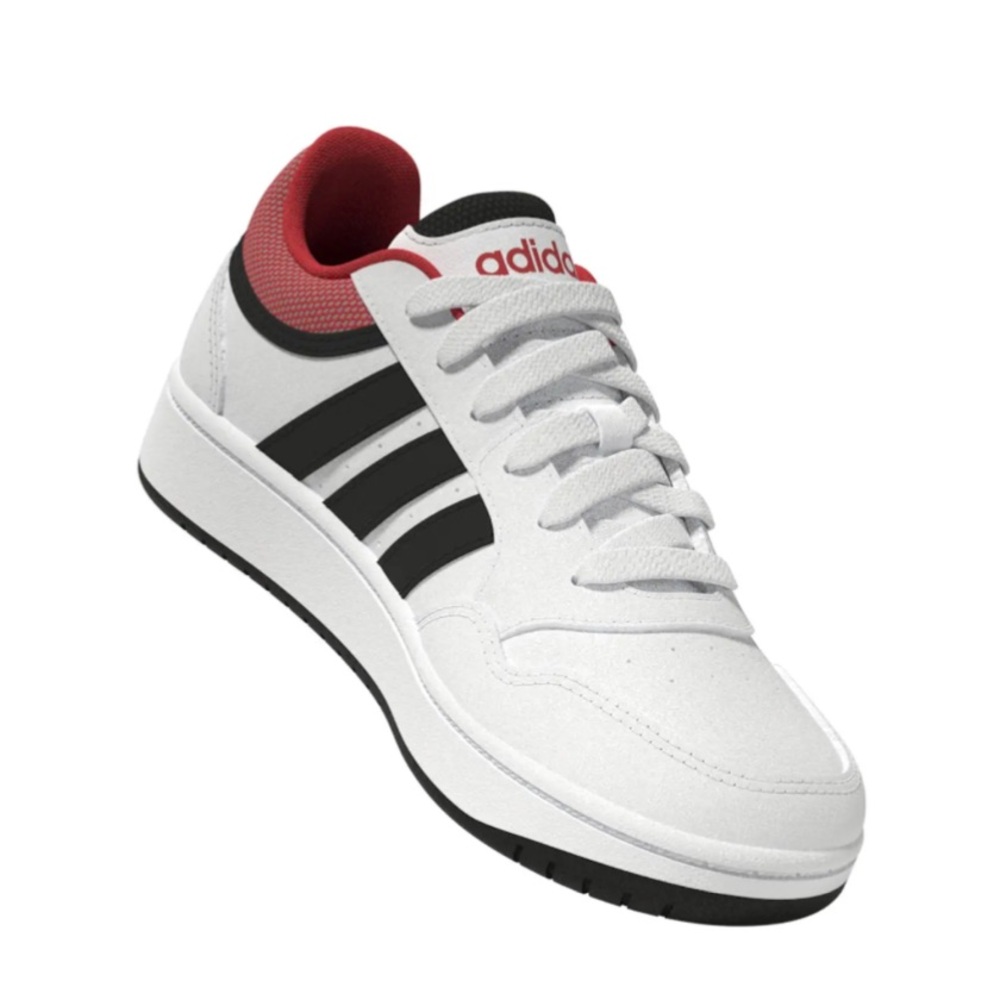 Adidas kid Hoops shoes black/white/red size 3
